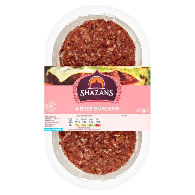 Shazans Beef Burgers  454g