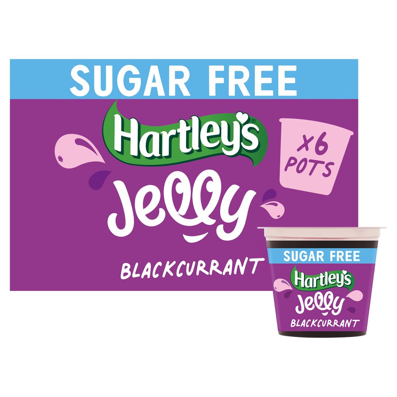 Hartley's No Added Sugar Blackcurrant Jelly Pot Multipack