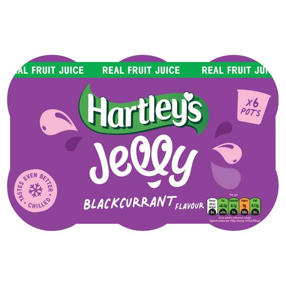 Hartley's Jelly Blackcurrant Flavour (750g) 6 X 125g