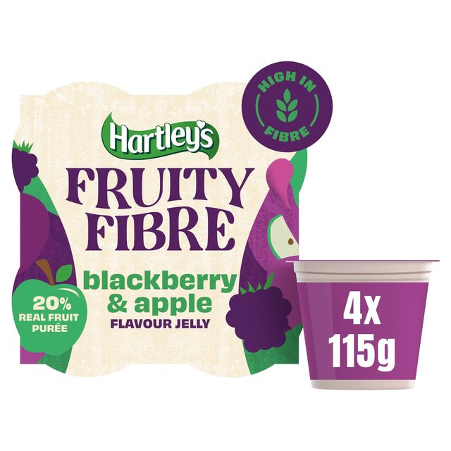 Hartley's Fruity Fibre Blackberry & Apple Jelly 4 x 115g