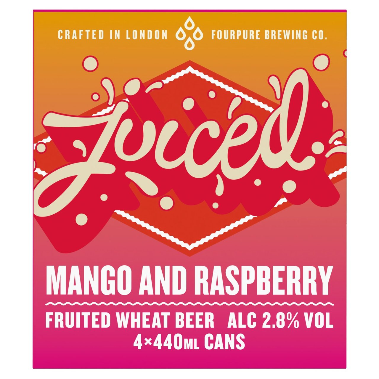 Fourpure Juiced Mango & Raspberry pack