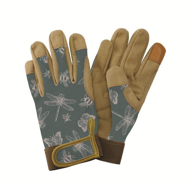 Ks Comfort Ladies Flutter Bugs Teal SM Gardening Gloves  