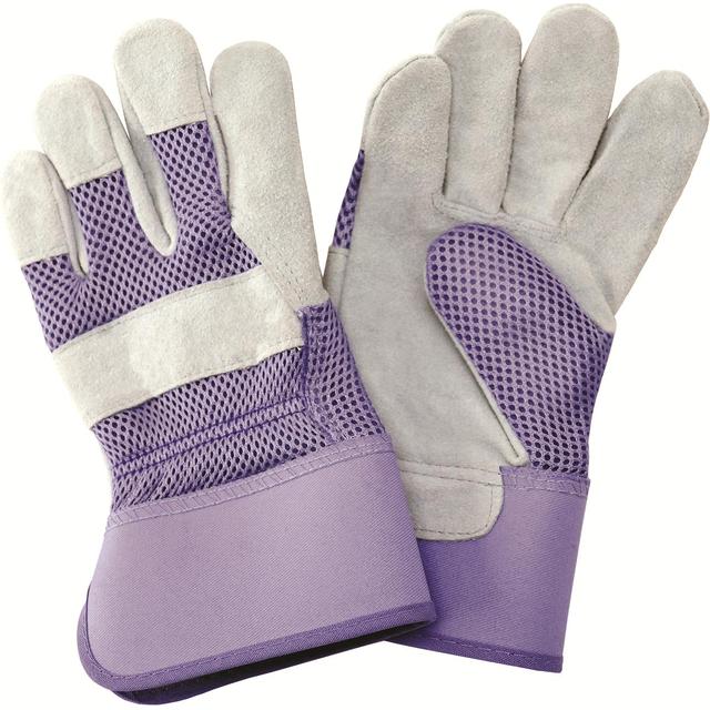 Ks Rigger Ladies Purple Medium Gardening Gloves 