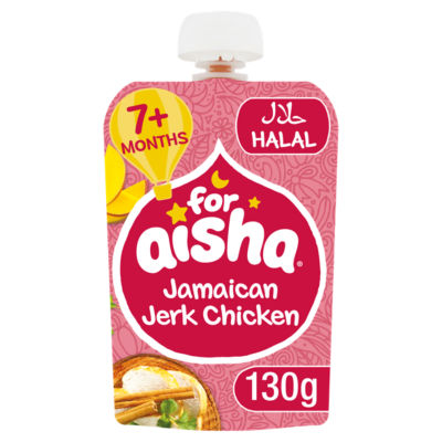 For Aisha Jamaican Jerk Chicken with Mango Pouch, 7 mths+