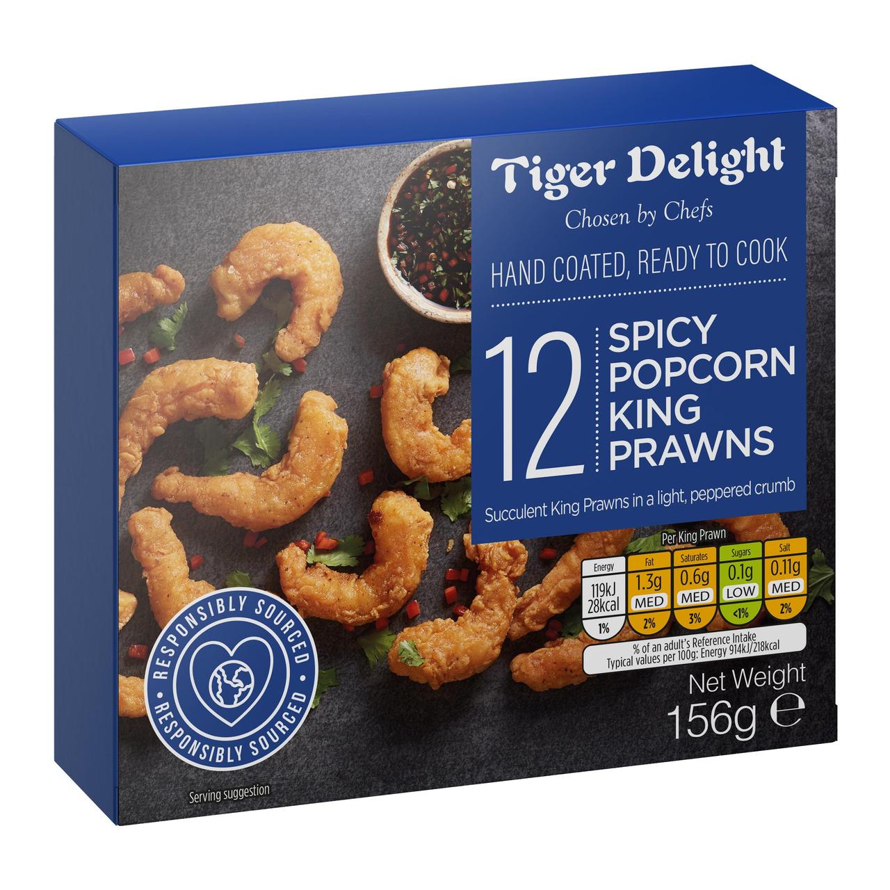 Tiger Delight 12 Spicy Popcorn King Prawns