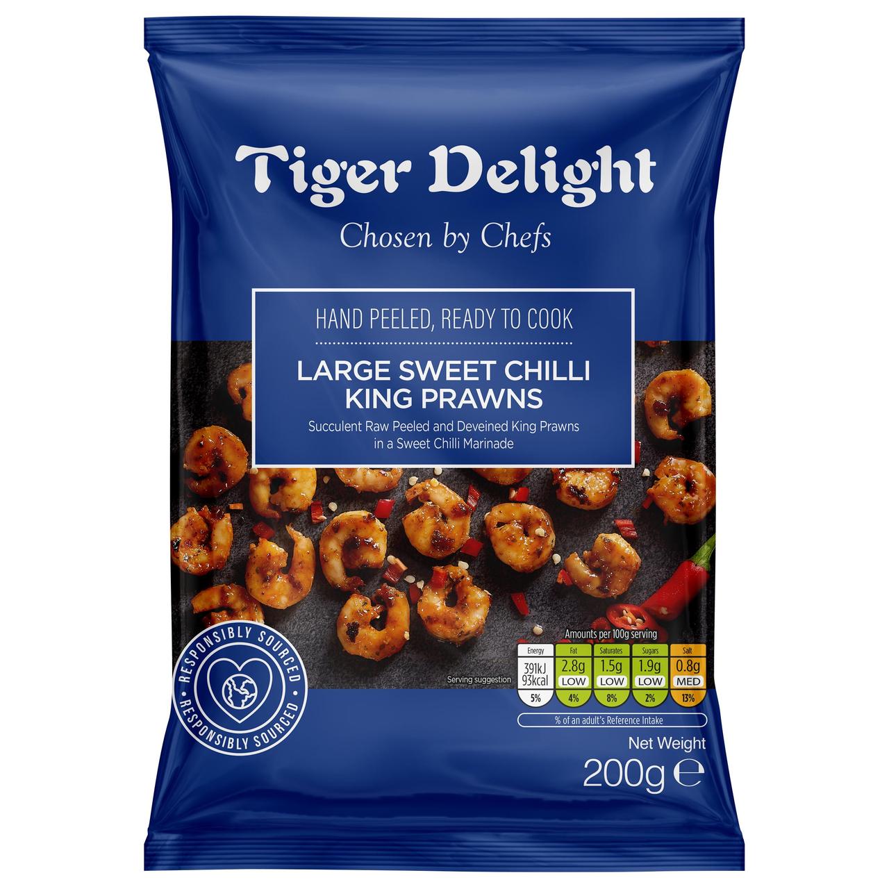 Tiger Delight Large Sweet Chilli Marinated King Prawns