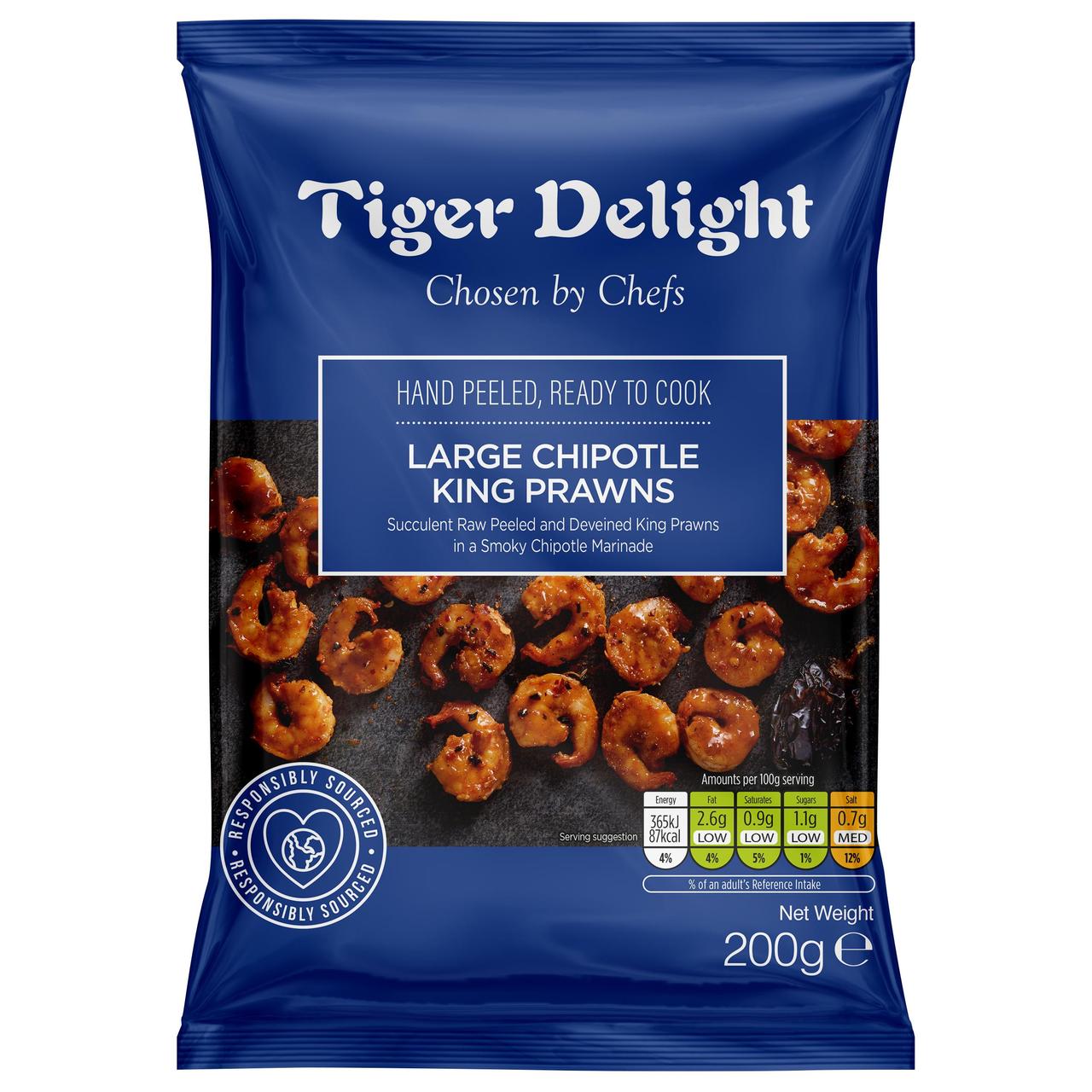 Tiger Delight Large Chipotle Marinated King Prawns