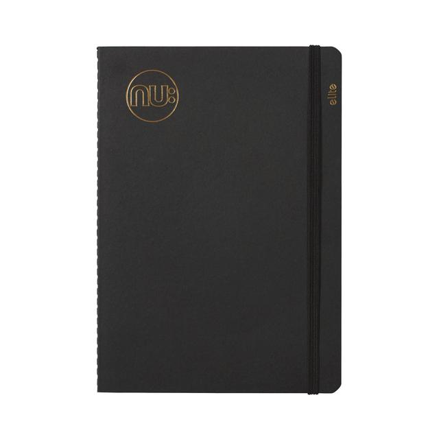 Nu Kraft A5 Black Stitched Notebook - 80 pgs 