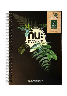 Nu Evolve A5 Recycled Wiro Notebook - 120 pgs