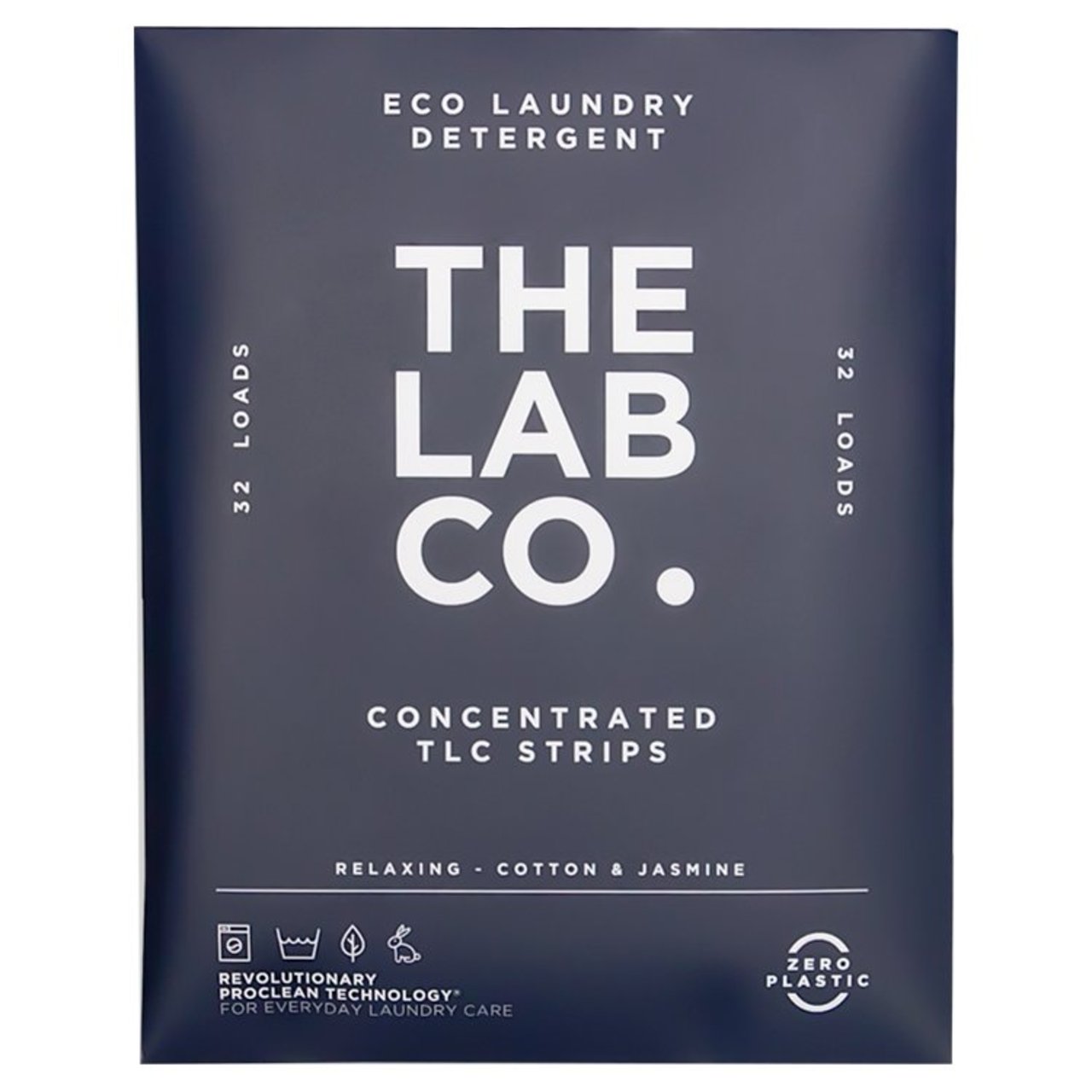 The Lab Co. Laundry Detergent Sheets Non Bio Relaxing Scent 32 Loads