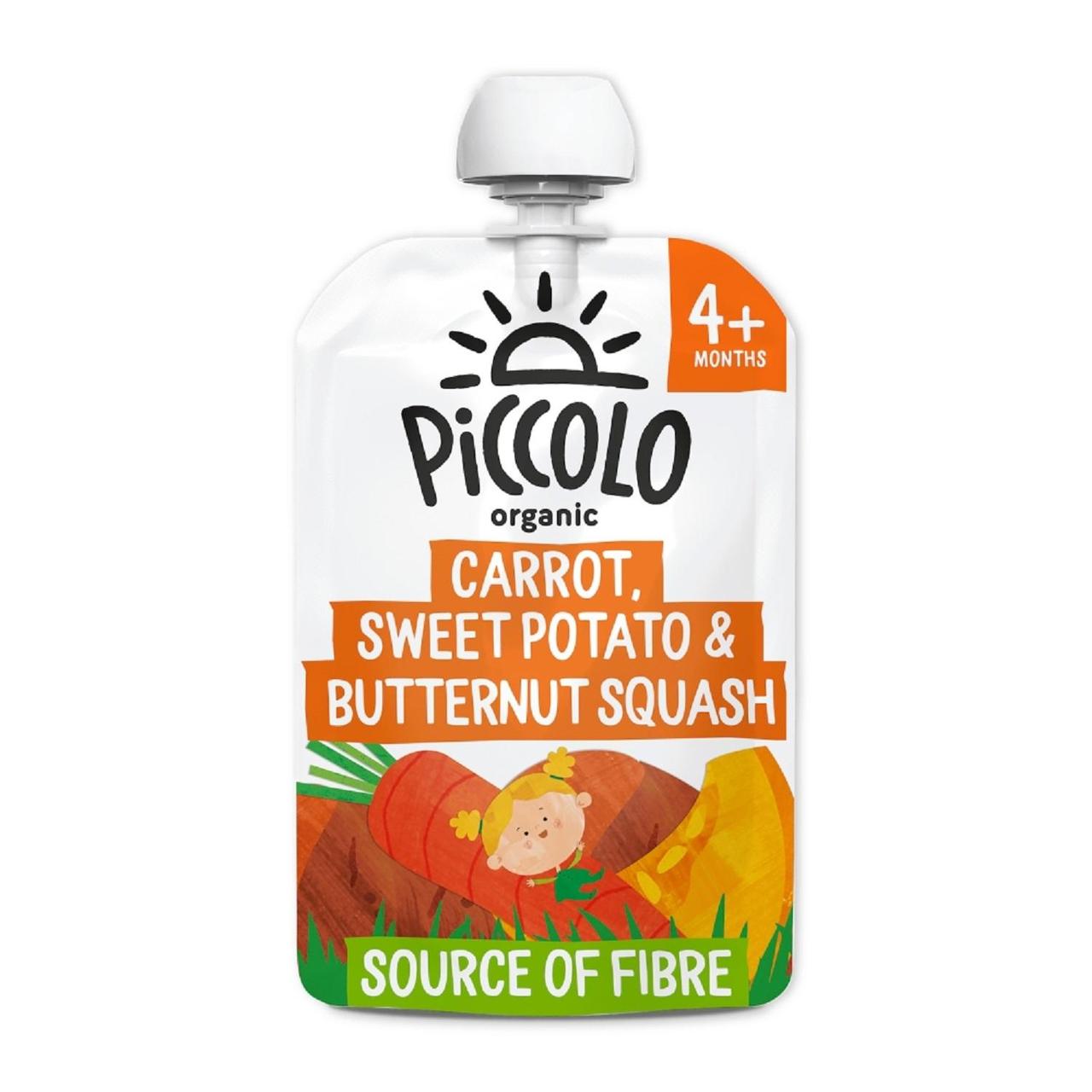 Piccolo Carrot, Sweet Potato, Butternut Squash Organic Pouch, 4 mths+