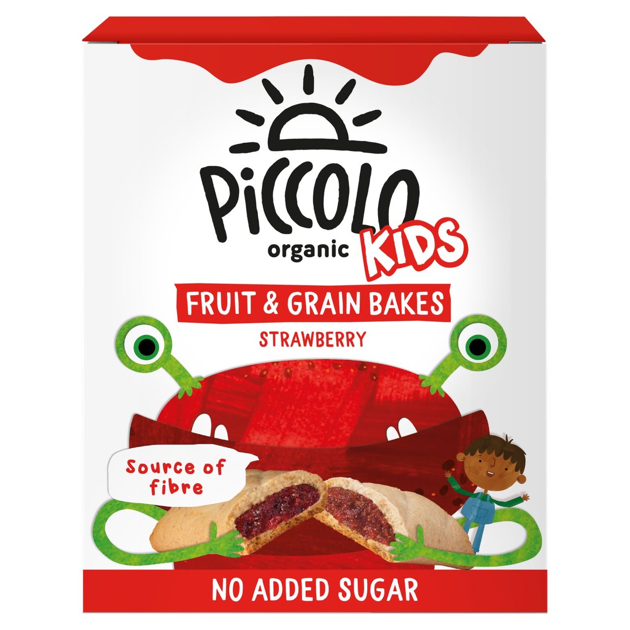 Piccolo Organic Kids Fruit & Grain Bakes Strawberry Bars 6x