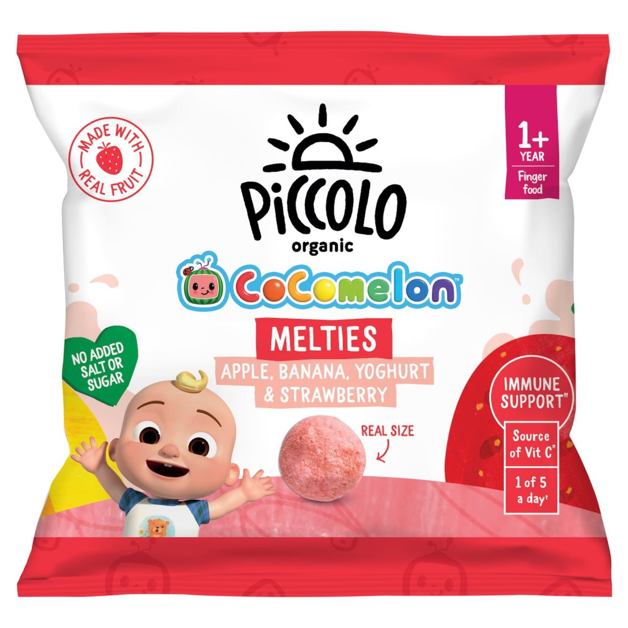 Piccolo Organic Fruity Melts Apple, Banana, Yoghurt & Strawberry  6g