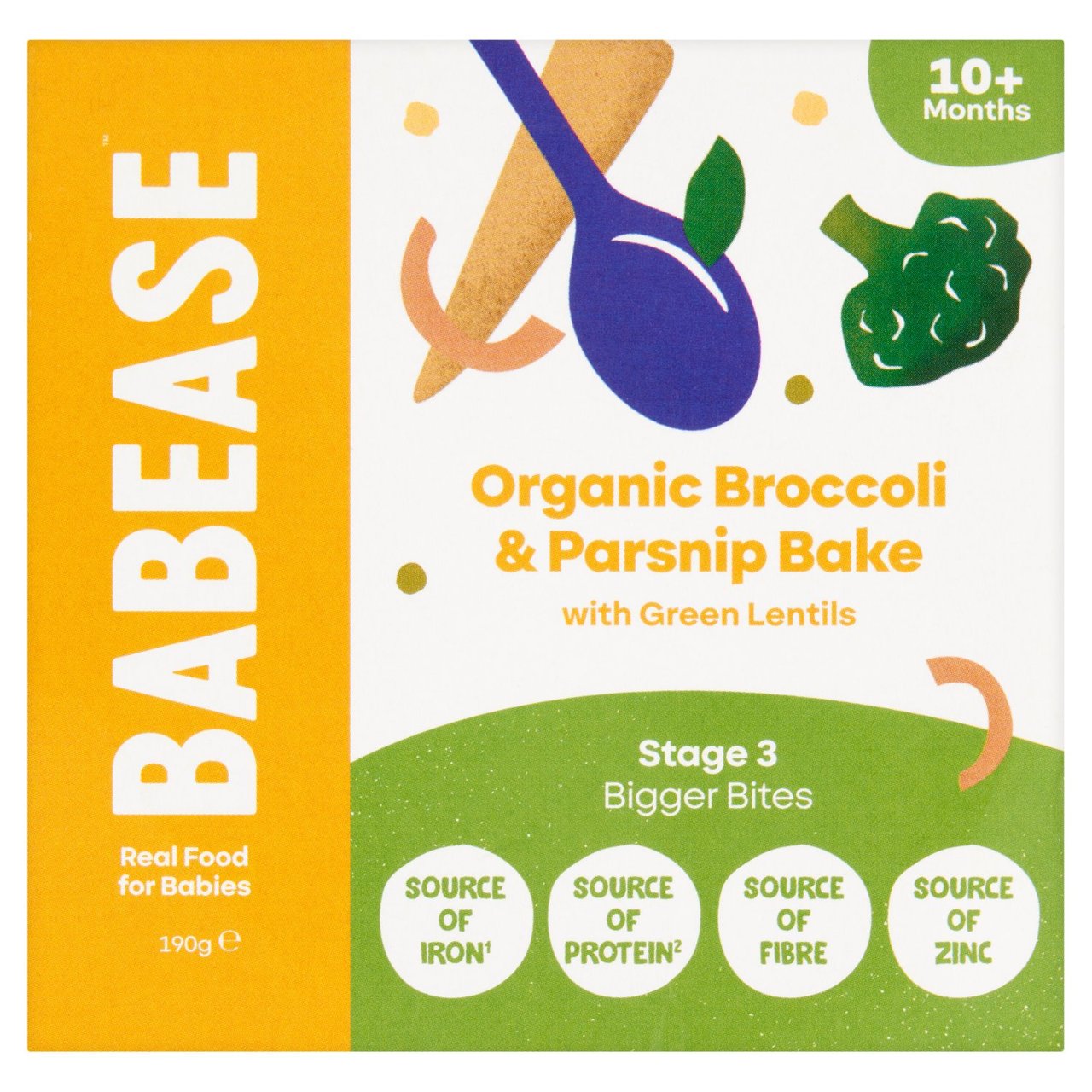 Babease Organic Broccoli & Parsnip Bake Baby Food Pot 10+months