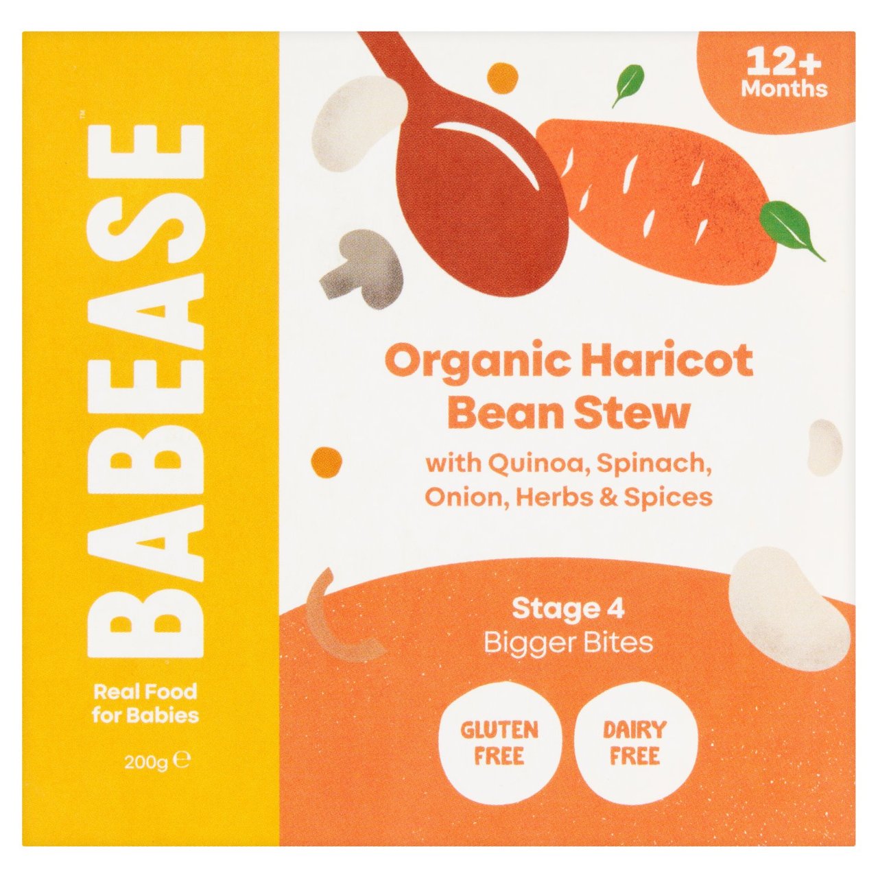 Babease Organic Haricot Bean Stew Baby Food Pot 12+months