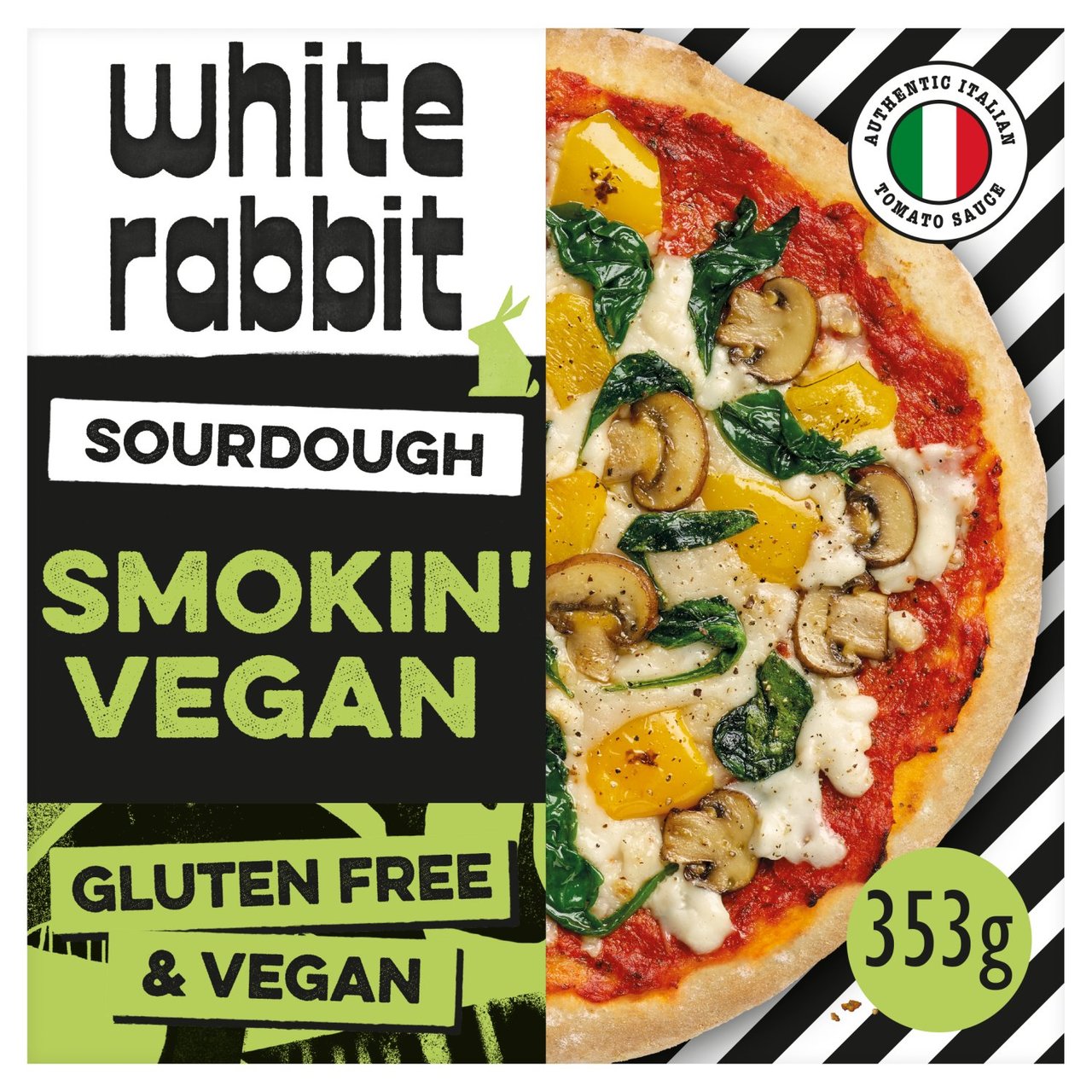 White Rabbit Pizza The Smokin' Vegan Gluten Free Pizza