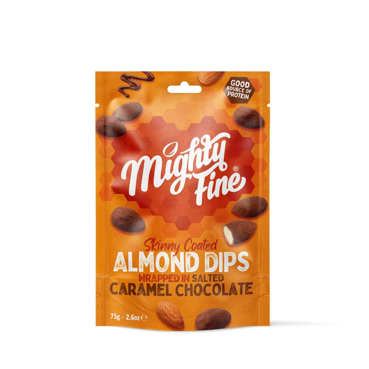 Mighty Fine Salted Caramel Almond Dips