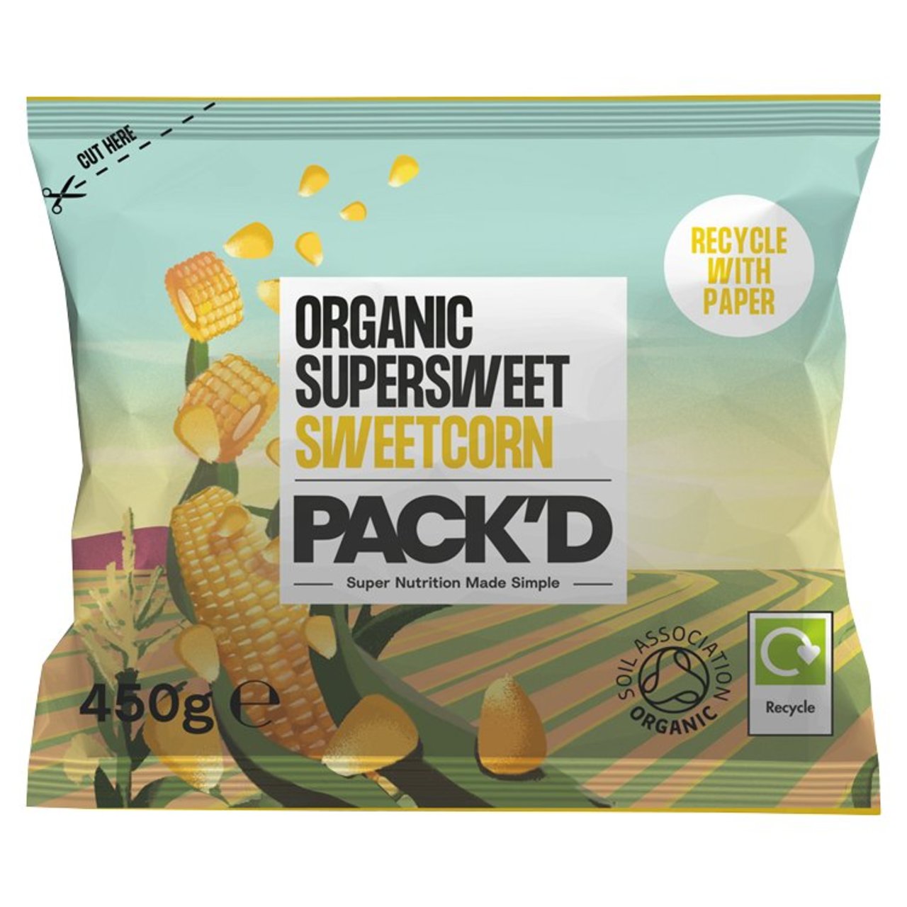 PACK'D Organic Super Sweet Sweetcorn