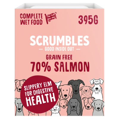 Scrumbles Wet Dog Food Pate, Grain Free Salmon