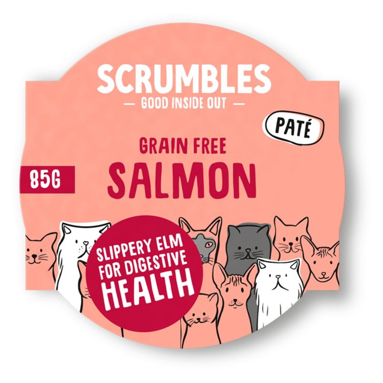 Scrumbles Grain Free Salmon, Adult Pate, Wet Cat Food