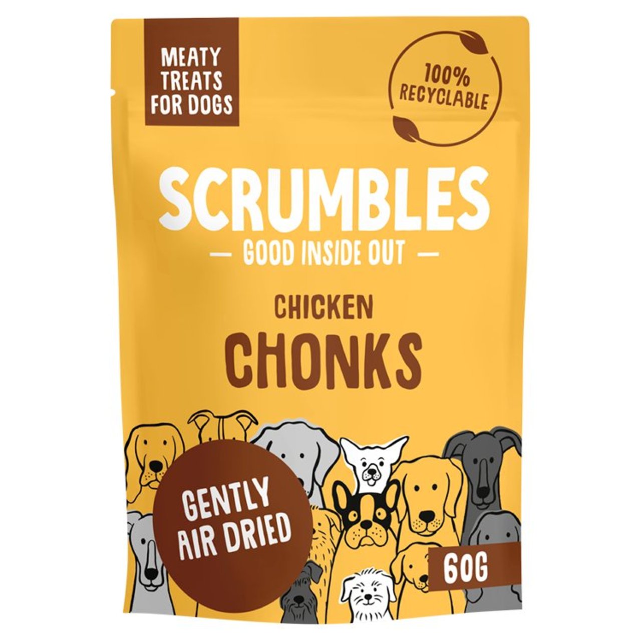 Scrumbles Dog Treats Meaty Chicken Chonks