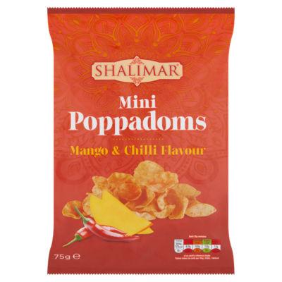 Shalimar Mango & Chilli Flavour Mini Poppadoms 75g