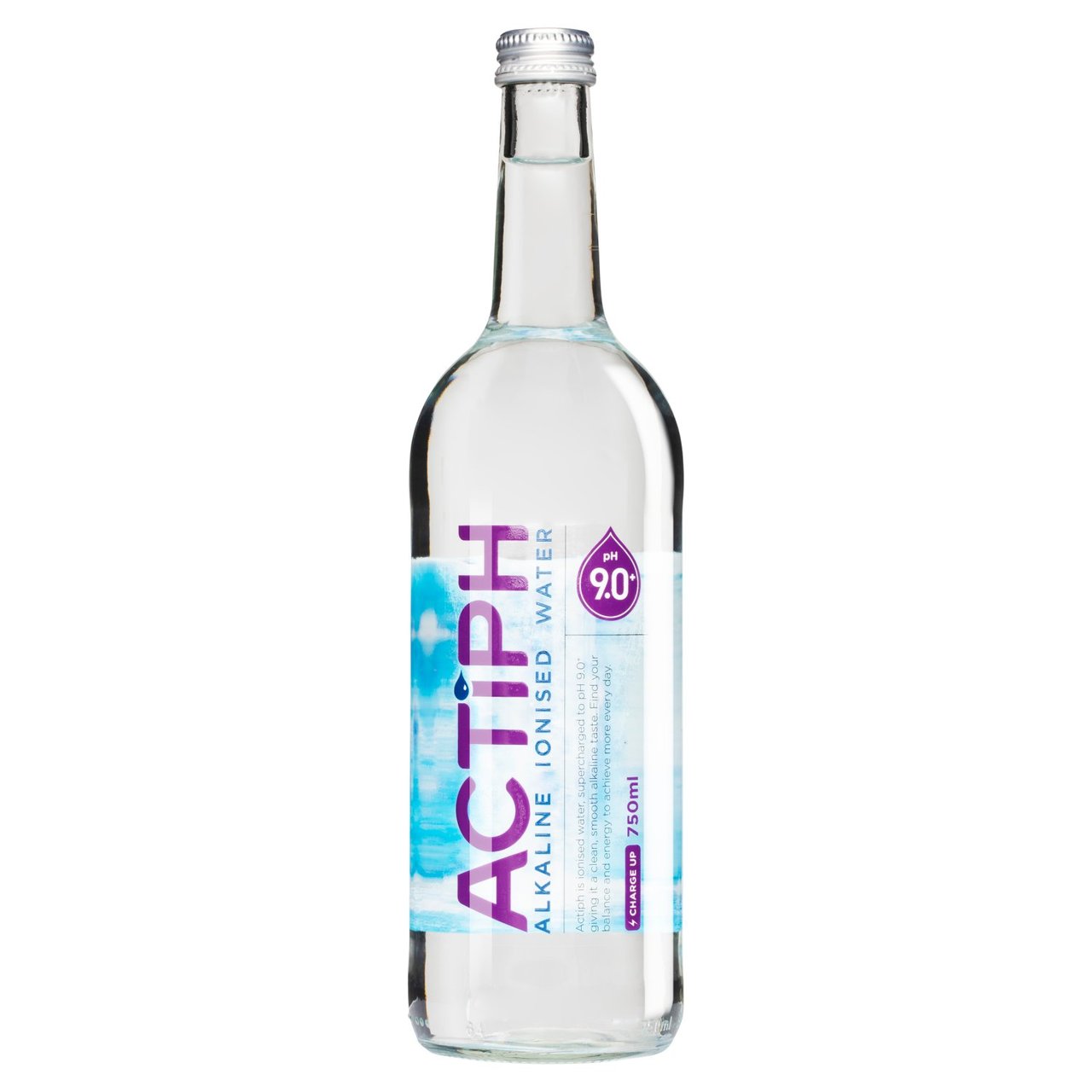 ACTIPH Alkaline Ionised Water Glass Bottle