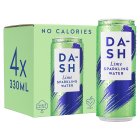 Dash Lime Infused Sparkling Water 4x330ml