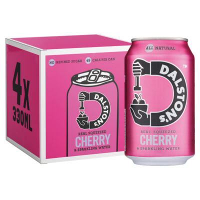 Dalston's Real Squeezed Cherry & Sparkling Water 4 x 330ml