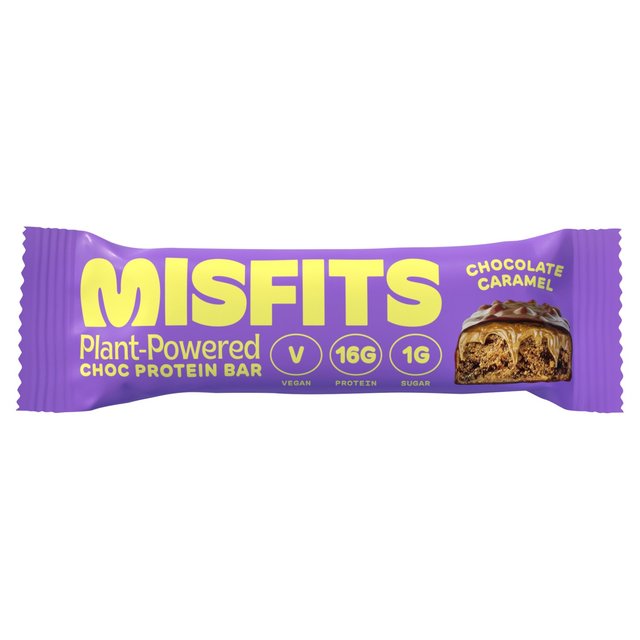 Misfits Vegan Chocolate Caramel Protein Bar 45g