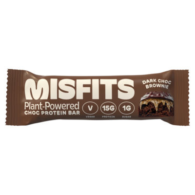 Misfits Plant-Powered Choc Protein Bar Dark Choc Brownie Flavour