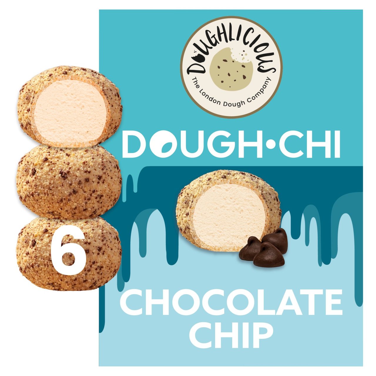 Doughlicious Chocolate Chip Cookie Dough & Gelato Bites 6 x 34g