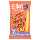 Ella's Kitchen Peach and Banana Melty Sticks Baby Snack 7+ Months 16g