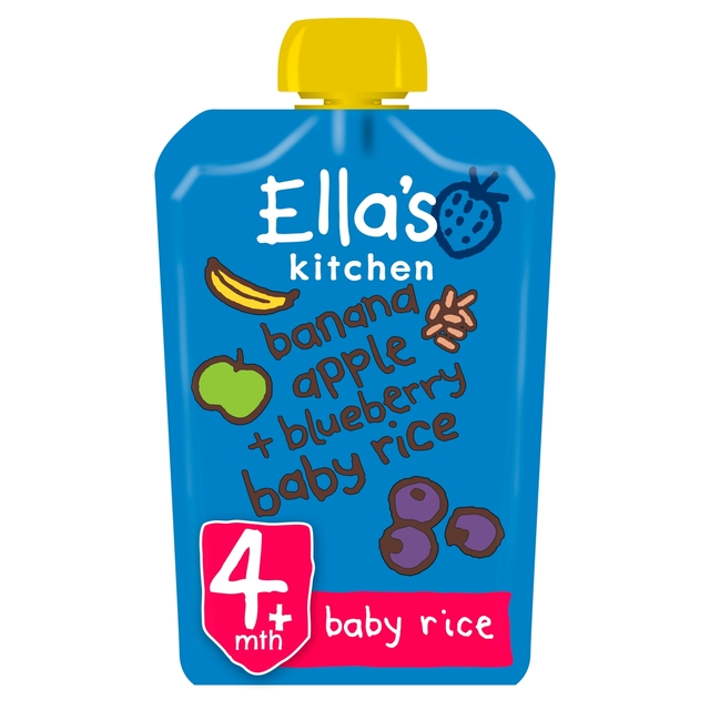 Ella's Kitchen Bananas and Blueberries Baby Rice Baby Food Pouch 4+ Months 120g