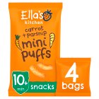 Ella's Kitchen Organic Carrot And Parsnips Mini Puffs Multipack Baby Snack 10+ Months (32g) 4 X 8g