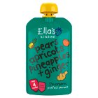 Ella's Kitchen Pears, Apricots, Pineapples + Gngr Baby Food Pouch 4+ Months