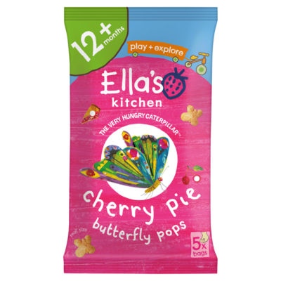 Ella's Kitchen Cherry Pie Butterfly Pops 12+ Months 5x12g