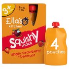 Ella's Kitchen Organic Strawberry & Beetroot Kids Snack Multipack Smoothie Pouch 3+ Years 4x100g