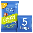 Ella's Kitchen Organic Crispy Sour Cream & Lentil Crisps Kids Snack Multipack 3+ Years 5x10g