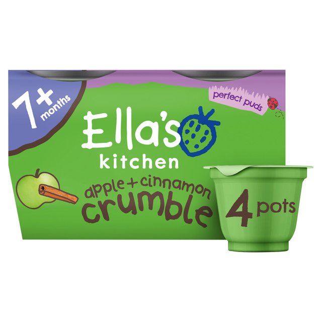 Ella's Kitchen Apple & Cinnamon Crumble Pudding 7 Months+ 4x80g