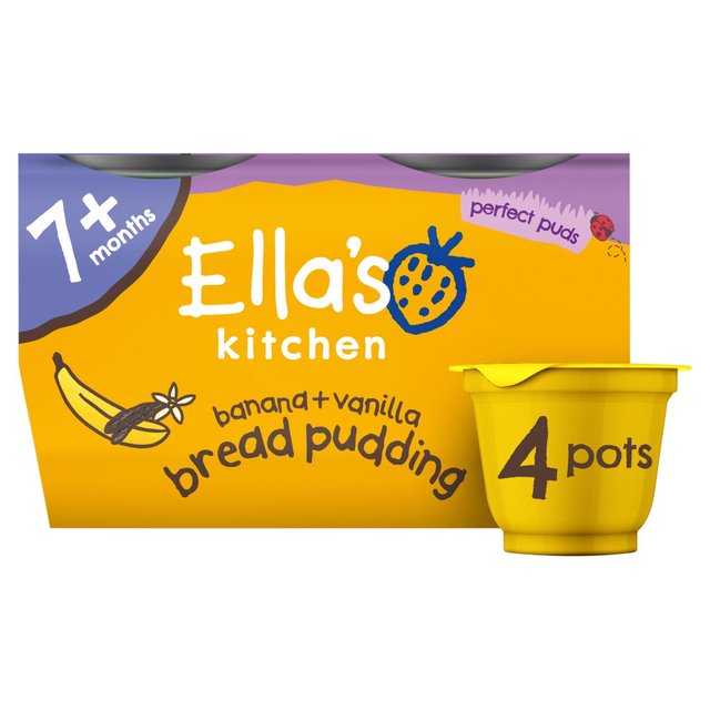 Ella's Kitchen Organic Banana + Vanilla Bread Pudding  80g