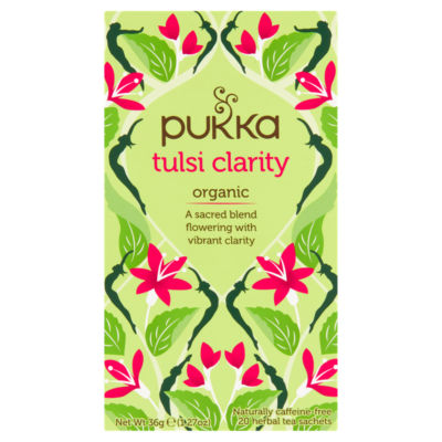 Pukka Tulsi Clarity Organic 20 Herbal Tea Sachets 36g