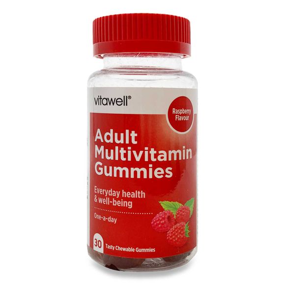 Vitawell Adult Multivitamin Gummies Raspberry Flavour 30 Pack