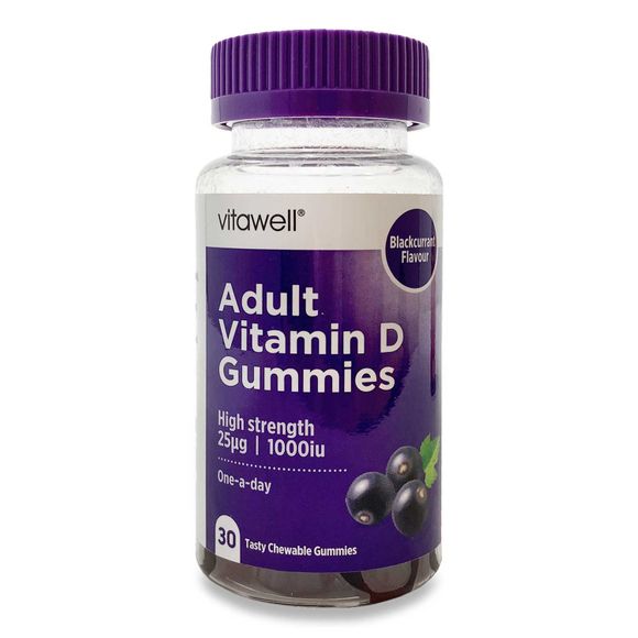 Vitawell Adult Vitamin D Gummies Blackcurrant Flavour 30 Pack