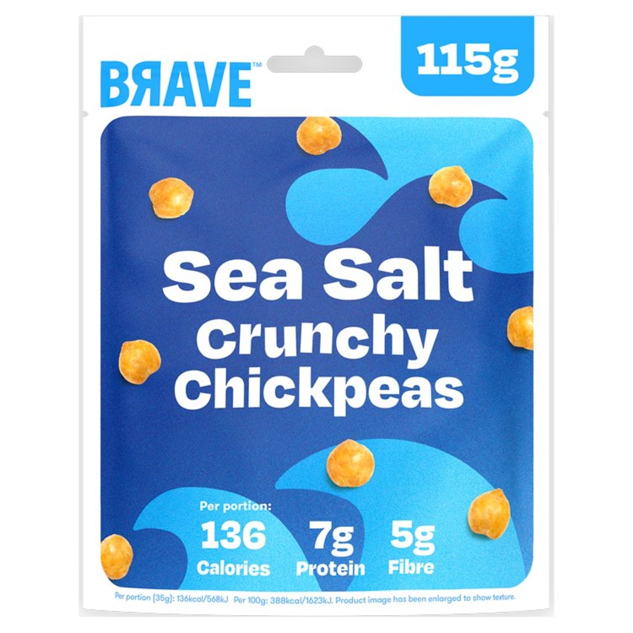 Brave Crunchy Chickpeas Sea Salt 115g