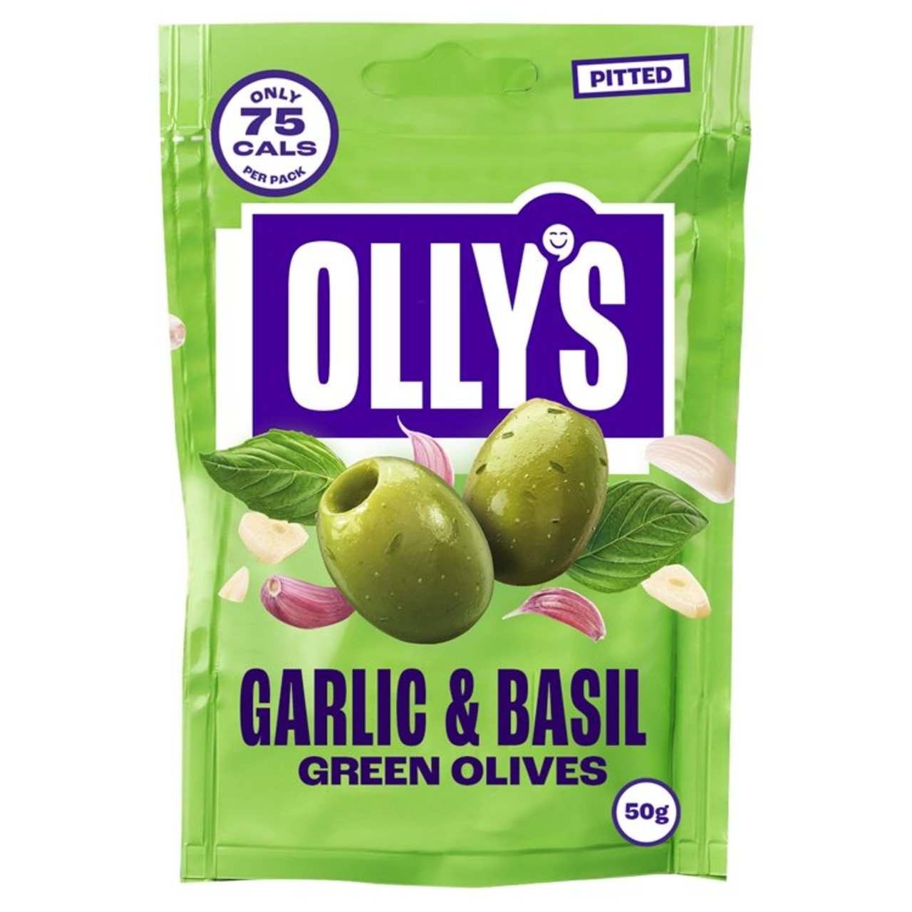 Olly's Olives Basil & Garlic Green Halkidiki Olives - The Connoisseur