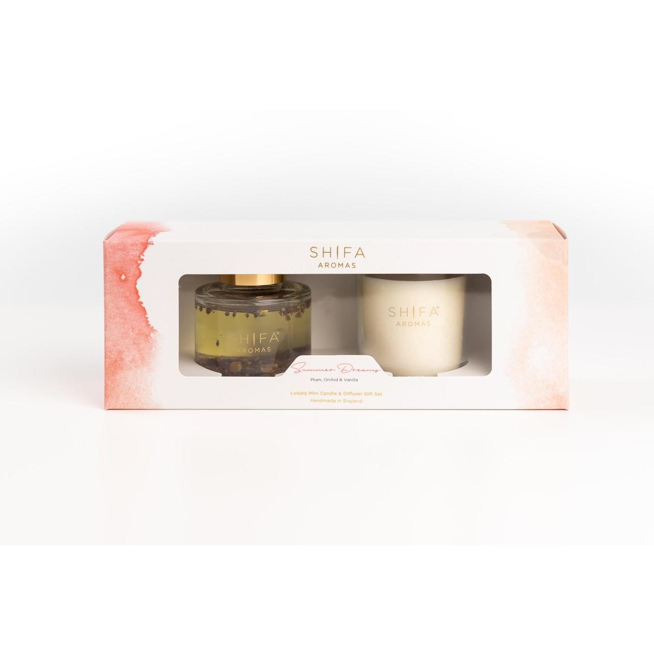 Shifa Aromas Candle Gift Set, Plum, Orchid & Vanilla