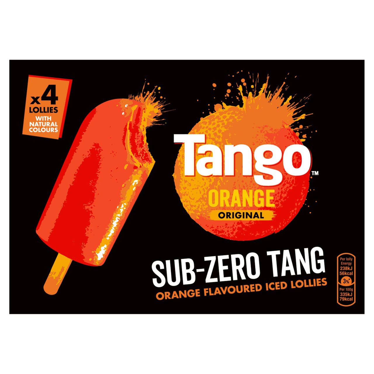 Tango Sub-Zero Tang Orange Flavoured Iced Lollies