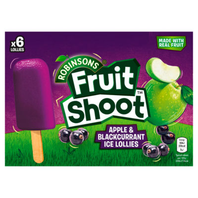 Robinsons Fruit Shoot Apple & Blackcurrant Ice Lollies 6 x 30g (180g)