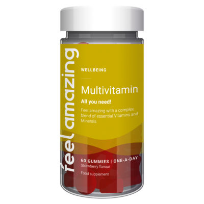 Feel Amazing Multivitamin Strawberry Flavour One-A-Day 60 Gummies